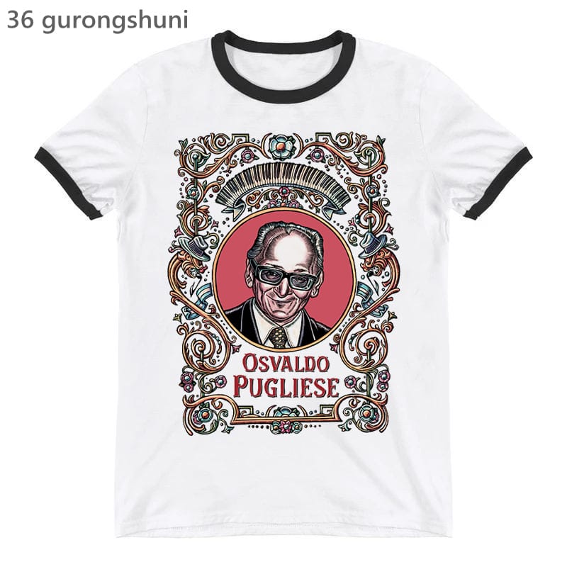 Osvaldo Pugliese Tango Music Composer Graphic Print T-Shirt Women'S Clothing Hip Hop Music Lover Tshirt Femme Summer Tops Tee
