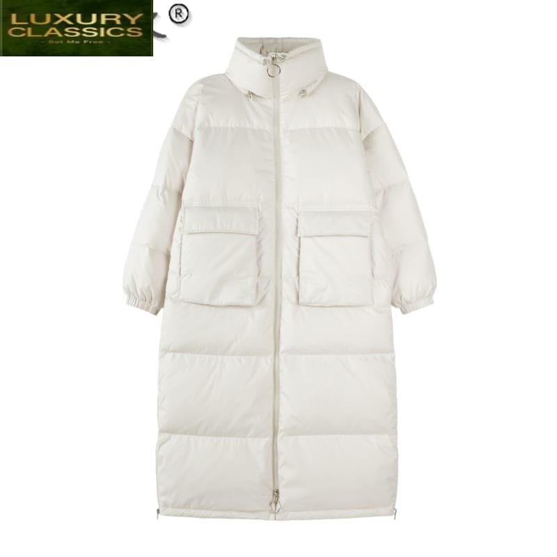 Jackets Women's Winter Down Thick Long Parkas Jacket Female Coat Korean Style White Duck Coats woman 2021 Womens Clothing WPY918