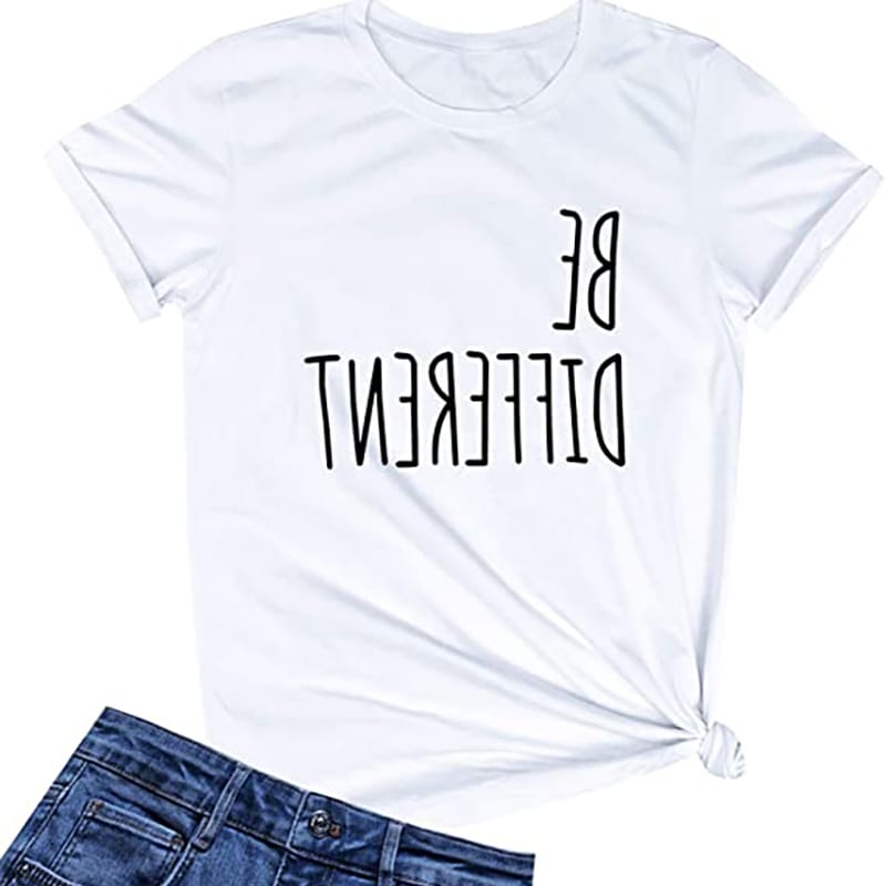 Women's t-shirt Simple  Letter Printing Harajuku Women tshirts Summer Simple white Harajuku top T-shirt For Female