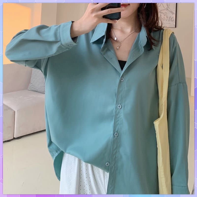 Solid Chiffon T-shirt Women's Tee Shirt  Casual Cardigan Tops Loose Long Sleeved White Shirts Thin Top Office Lady  Blusas