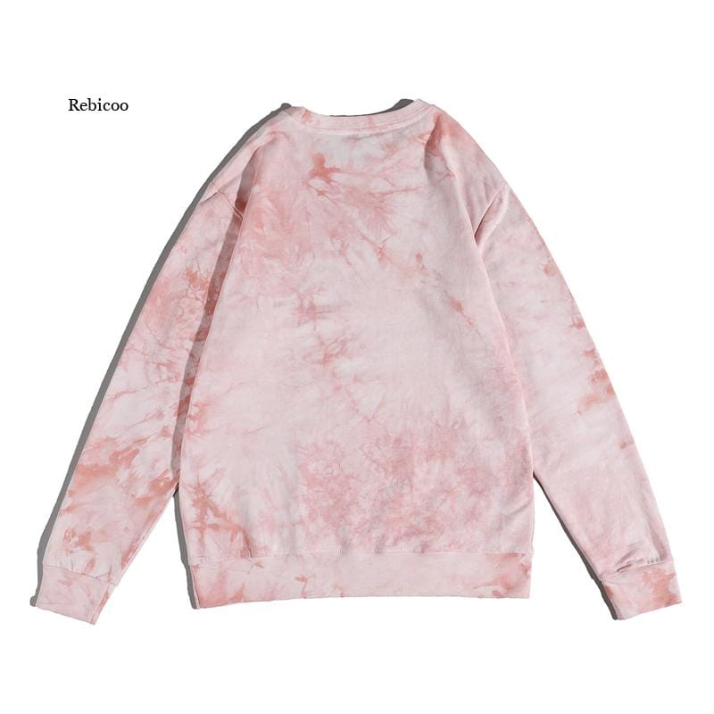 2021 Spring Fashion Tie Dye Hoodies Men's Harajuku Hoodie Women's 100% Cotton Tops Sweatshirt Tracksuit Clothing For Female
