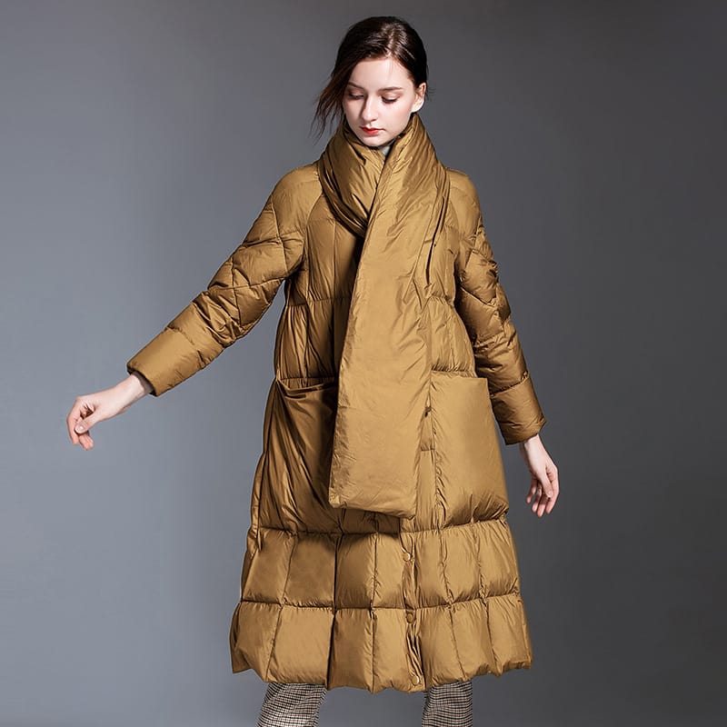 Women'S Winter Duck Down Jacket 2023 Woman Luxury Coats Female Lightweight Padded Clothes Long Padding Outerwear Warm Clothing