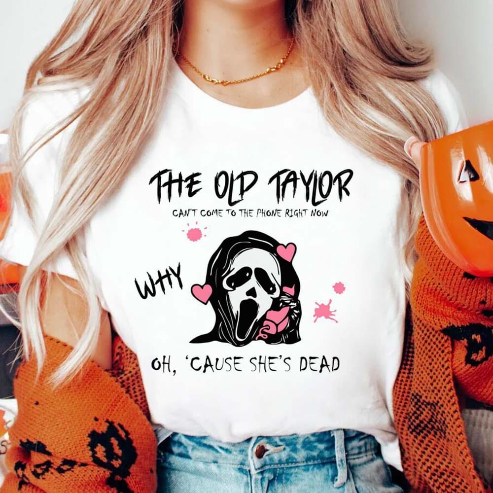 Halloween Pattern T-Shirt Clothing Retro Trend Street Style 90s Women's Short Sleeved Printed Summer O-Neck Printed T-Shirt.