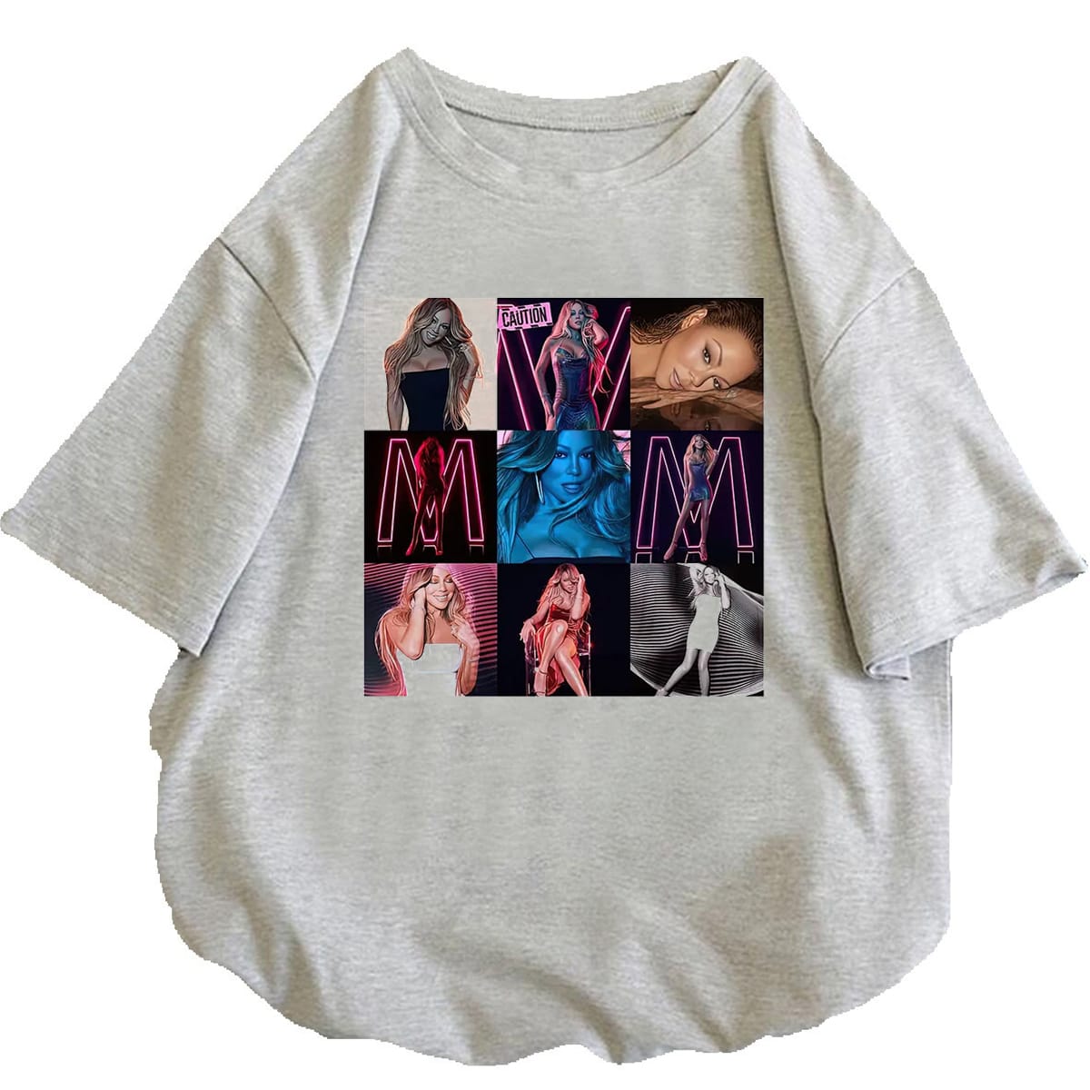 New women's t-shirt music singer Mariah Carey graphic print t shirt femme fashion trend 90s tshirt white O-neck basic shirt tops