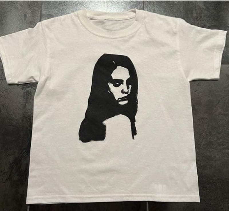 Y2K American retro portrait vintage white cotton short sleeved t-shirt women's China-Chic oversize Spicy Girls' top Trendy brand
