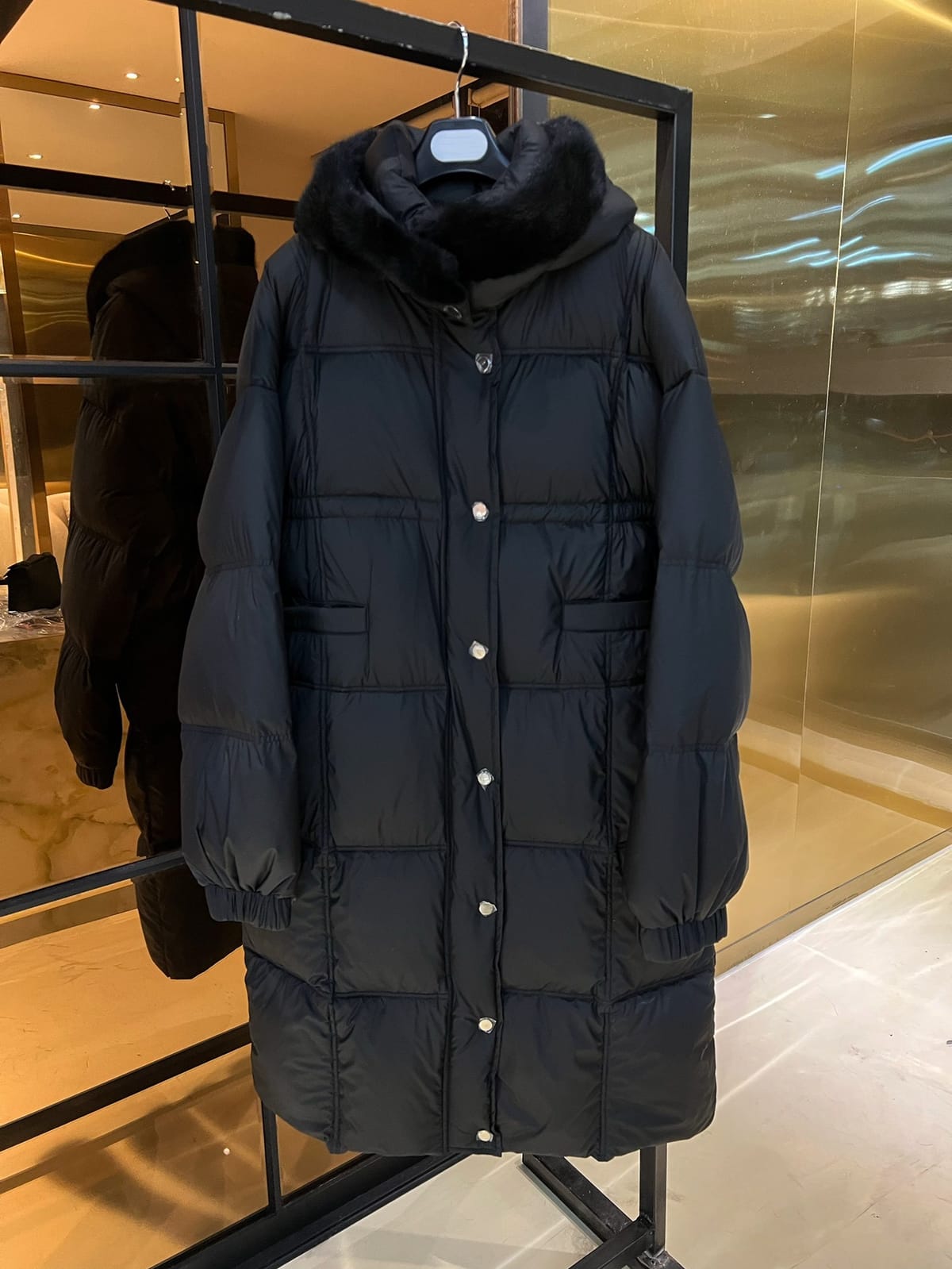 Women's Clothing High quality warm mink collar hooded down jacket Winter New  NO.18