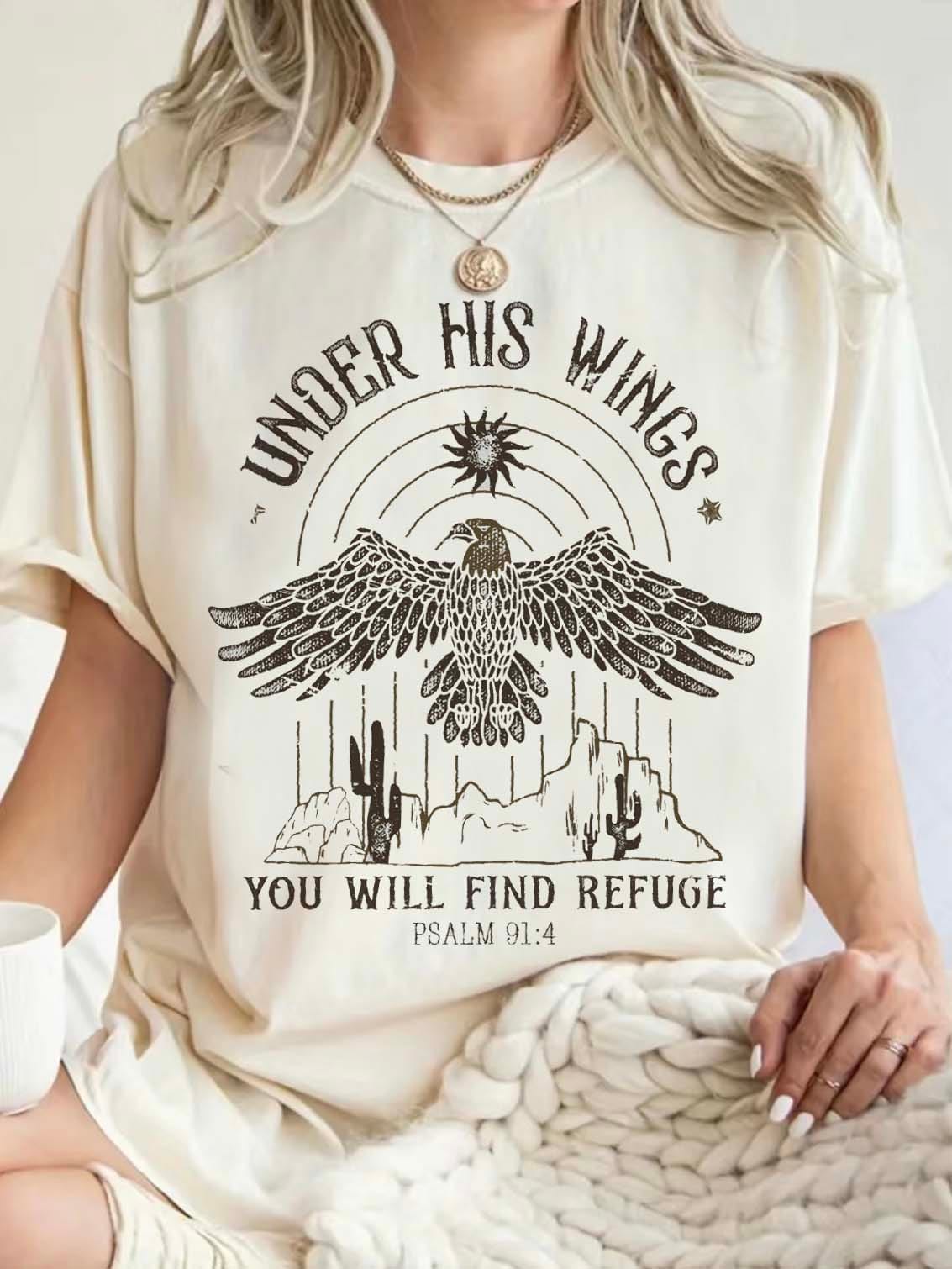 T-Shirt Trend Street Casual Fashion Clothing Women's Short Sleeved Summer Fun Eagle Printed T-Shirt Women's Top Short Sleeved.