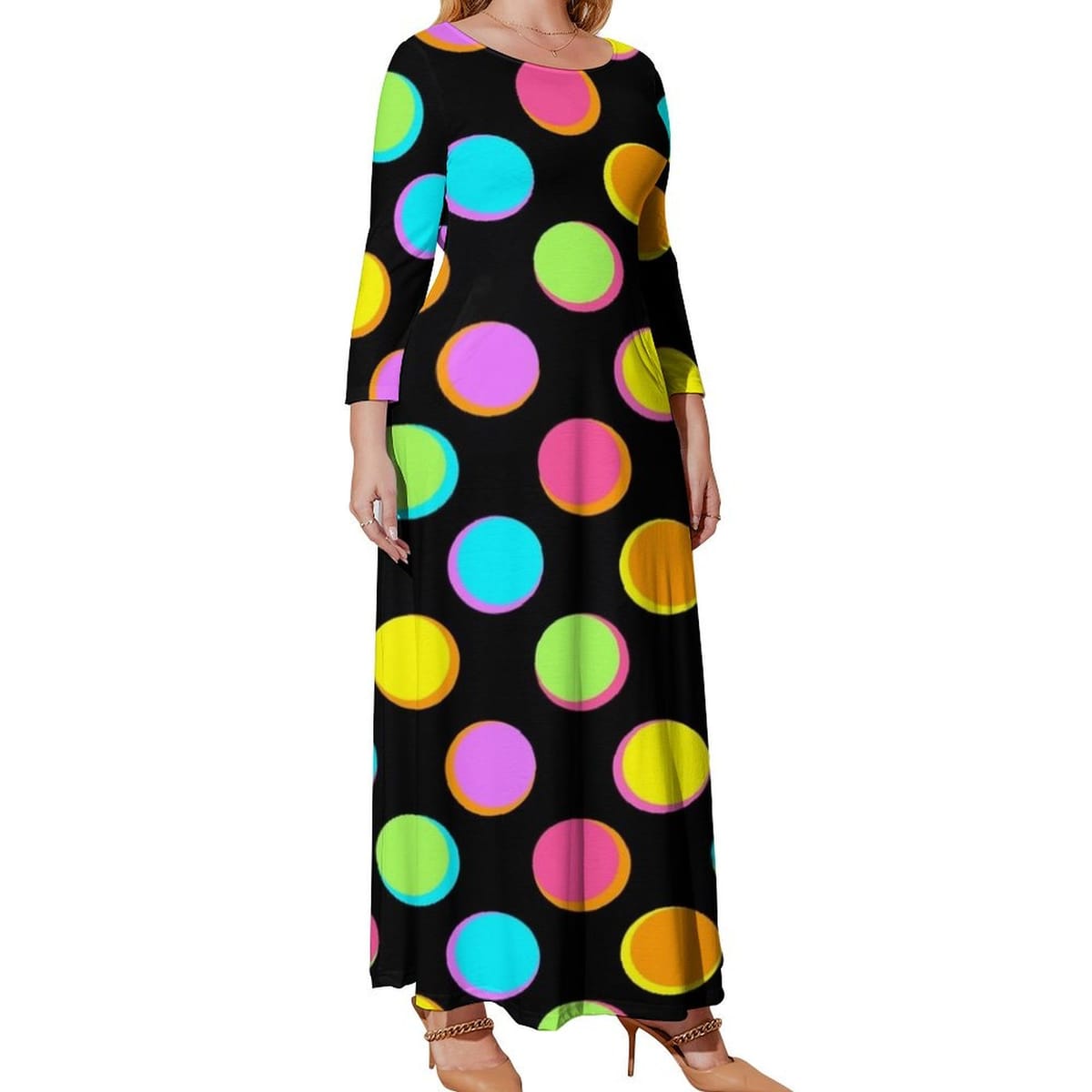 Neon - Bubbles BLK Long Sleeved Dress dresses women summer 2024 women's luxury party dress