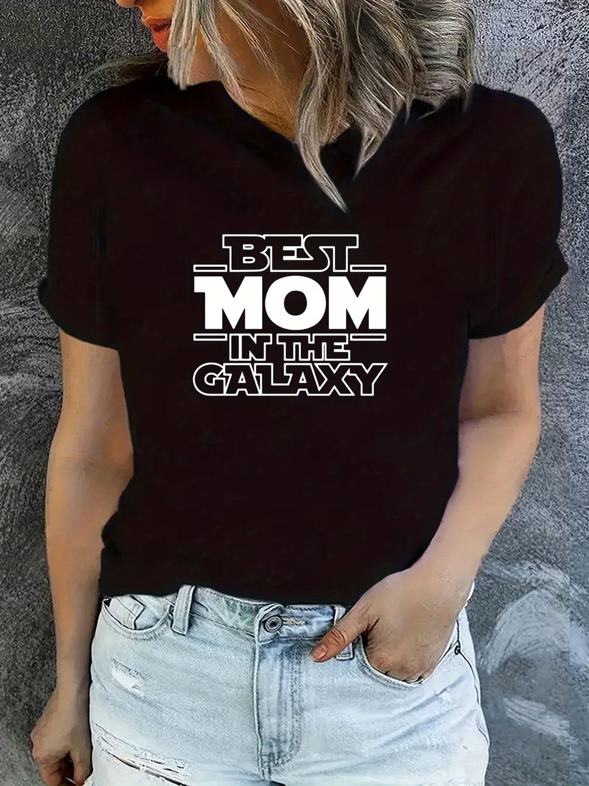 Best Mom Letter Graphic Round Neck Sports T-shirt - Women's Activewear