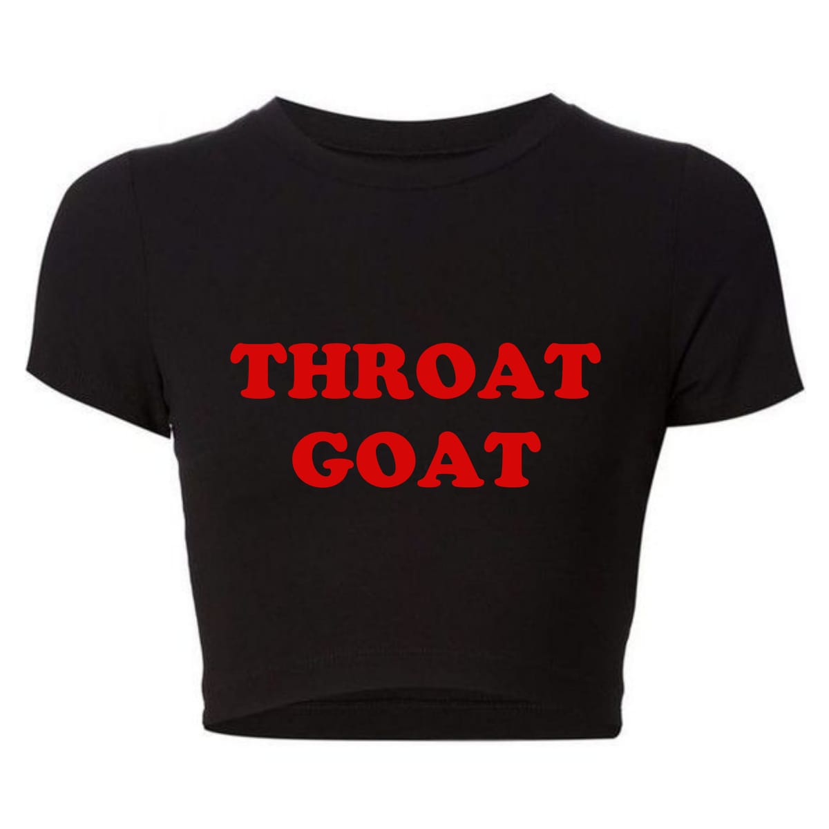 Throat Goat Women Cropped Top Funny Letters Printed Women's T Shirt Summer Fashion Graphic Tee Baby Tee Gothic Clothes Y2k Tops