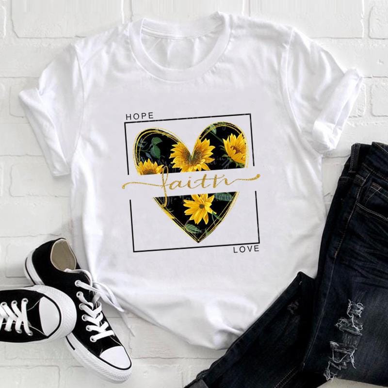 Hot Selling Art Letters Love Print Dress Top Women's T-shirt Women Clothing  Oversized T Shirt  Tops  Aesthetic Clothes Tops