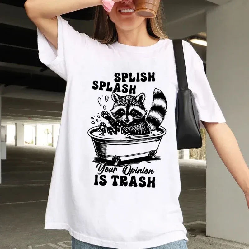 New Women's Short Sleeved Printed Clothing Retro Trendy Pattern Printed O-Neck T-Shirt Basic Plus Size Casual Top T-Shirt