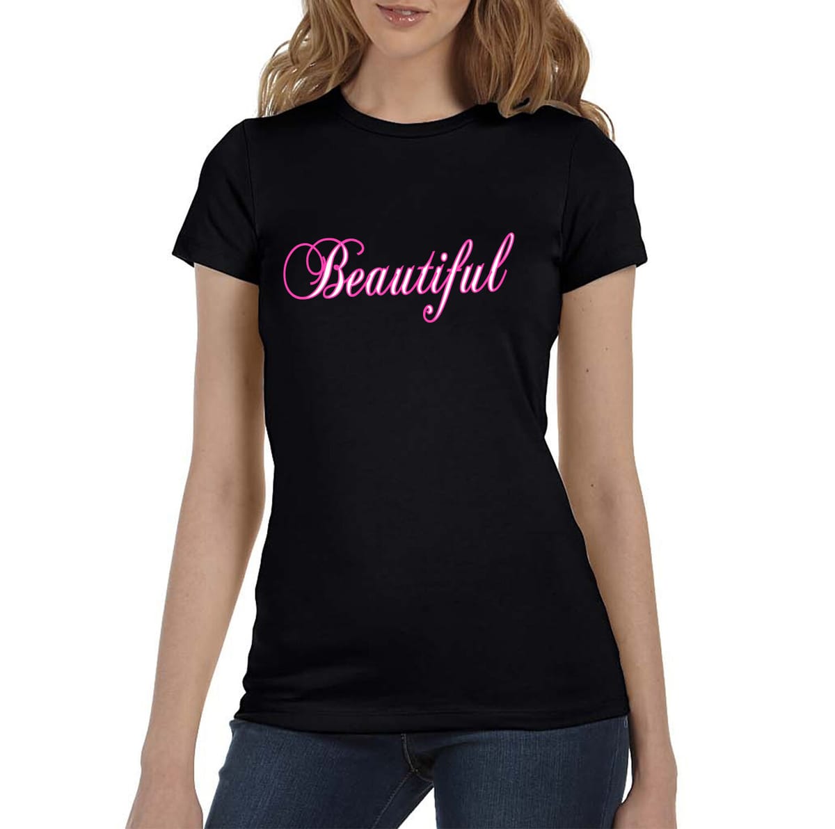 Beautiful Women's Black T-Shirt (S-XL)