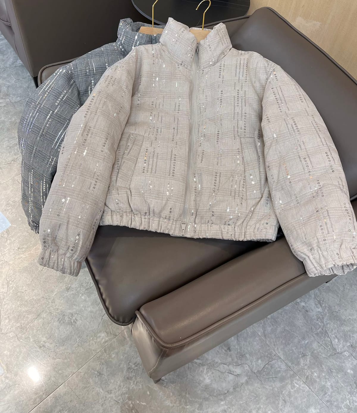 Women's Clothing bead embroidered long sleeve down jacket Winter New  NO.1