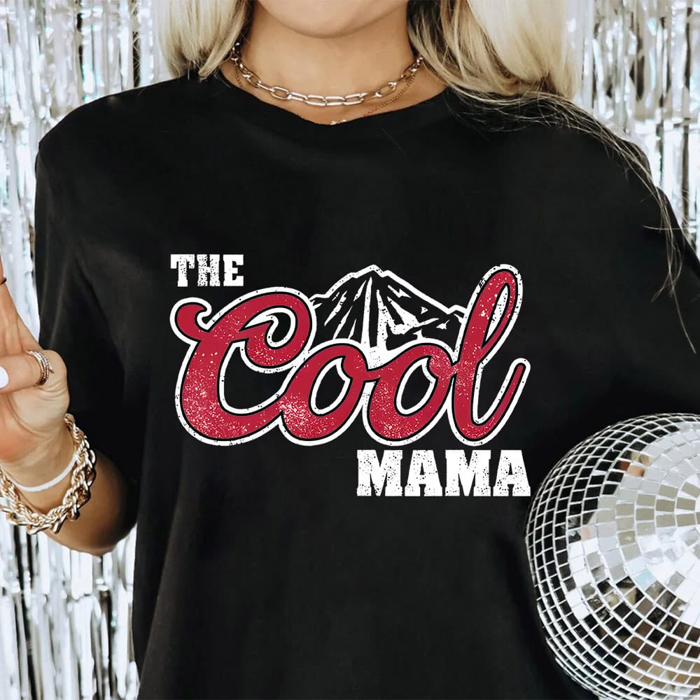 The Cool MAMA Letter Print T-Shirt Mother's Day Casual Top Short Sleeve Crew Neck Women's Clothing for Spring & Summer