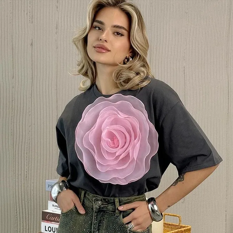 2024 Casual  Korean Popular Clothes Top Women Harajuku Fashion Women's ClothingTops T-shirts Cotton Tee Summer Trend Vintage