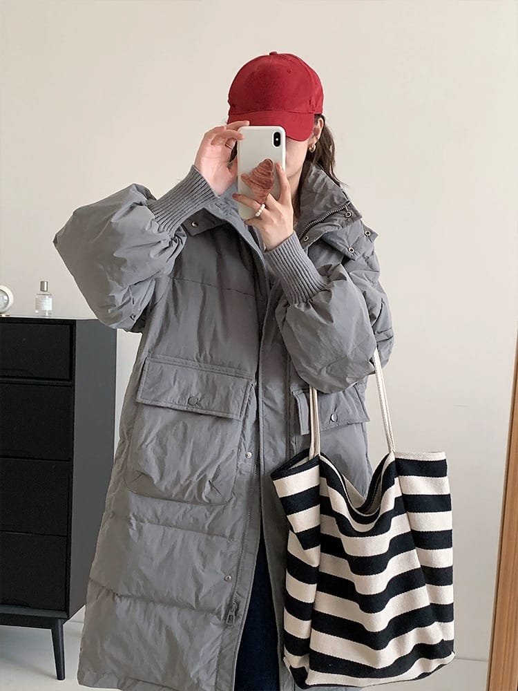 Hooded Coats Down Korean Winter Women's Jackets 2024 Fashion Sweet Casual Puffer Coats Thickened Warm Loose Female Clothing