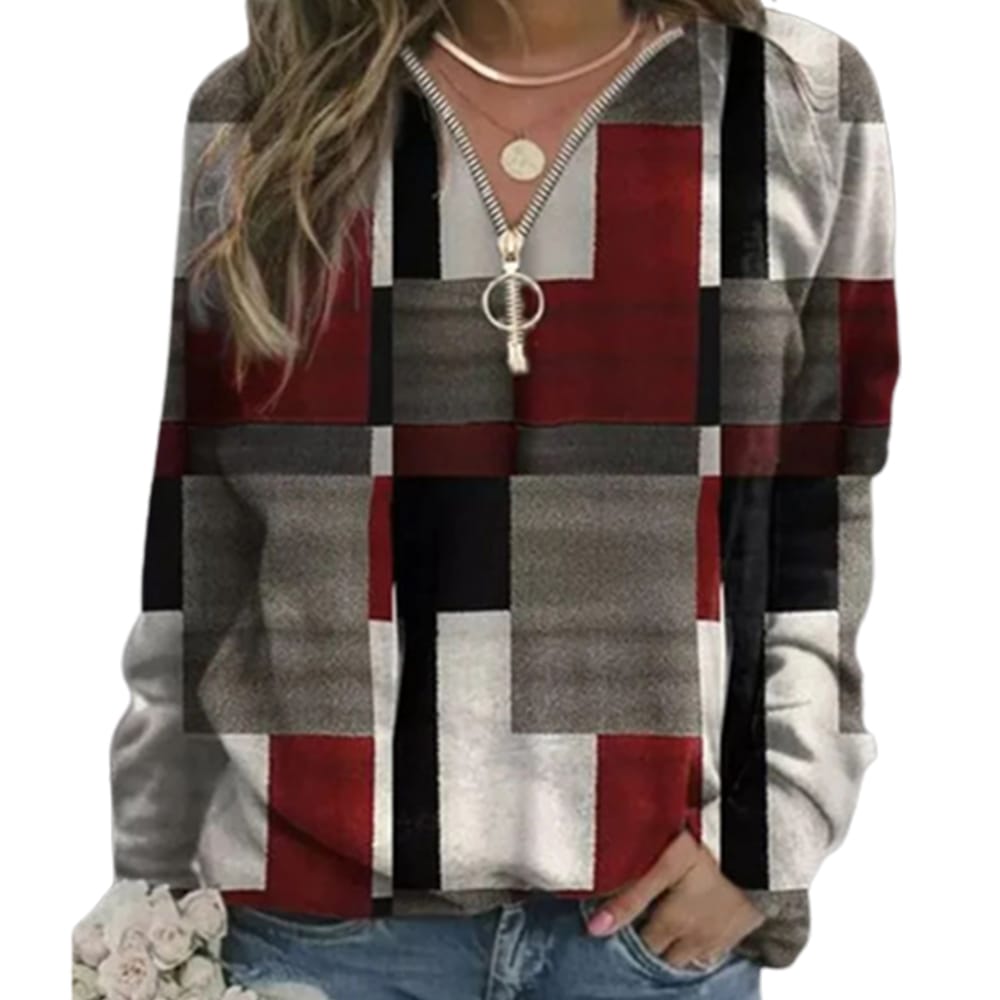 Polyester Fiber Printed Sweatshirts Women's Fashion Neat Line For Women