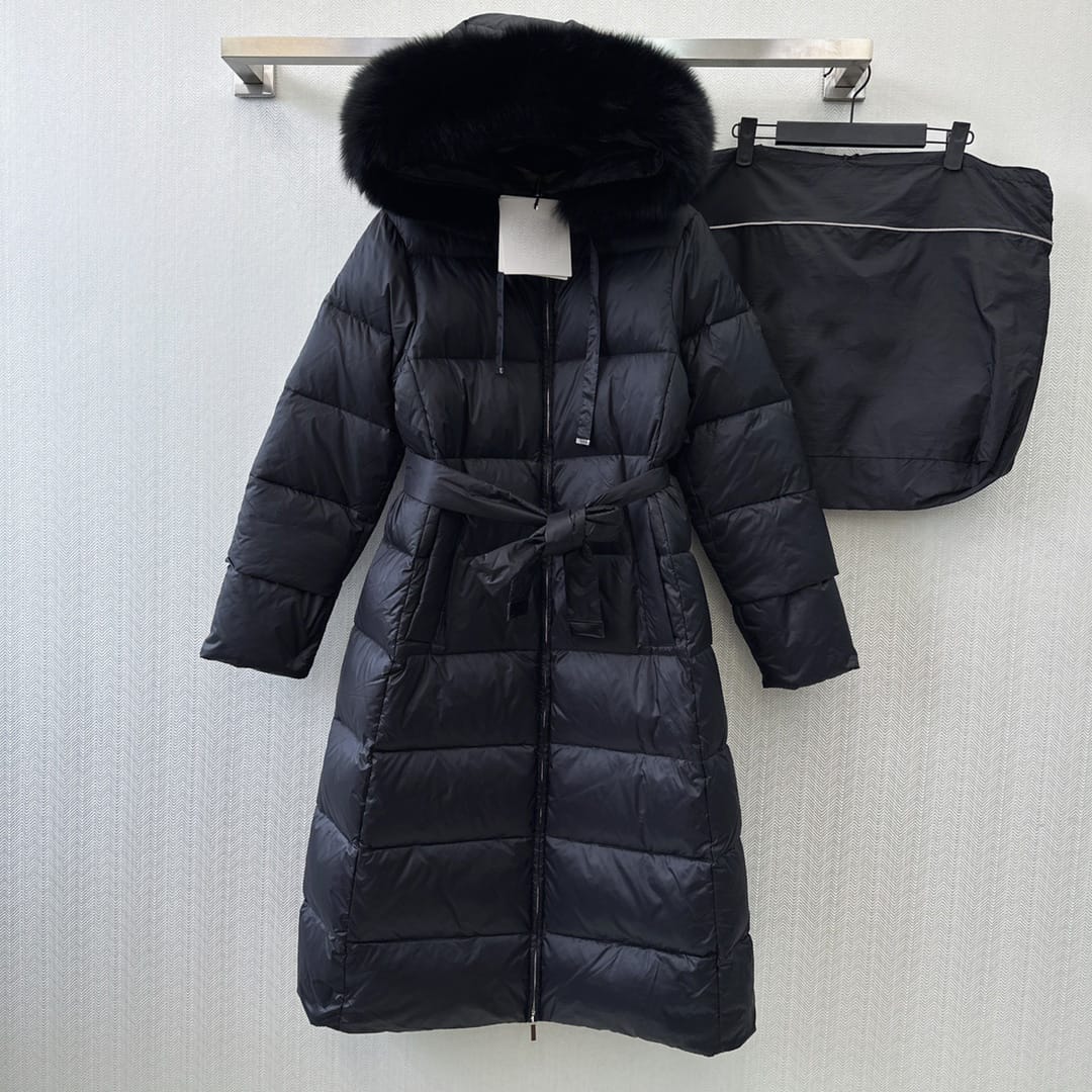Women's Clothing hooded raccoon fur collar long down Winter New  019