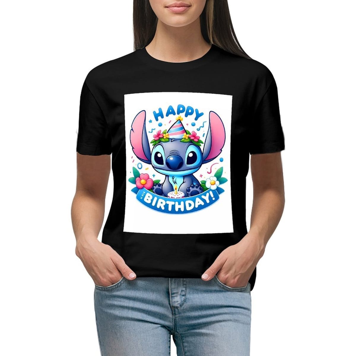 Fashion Disney Stitch T-shirt Y2k Women's Clothing Summer Casual Kawaii T Shirts Clothes