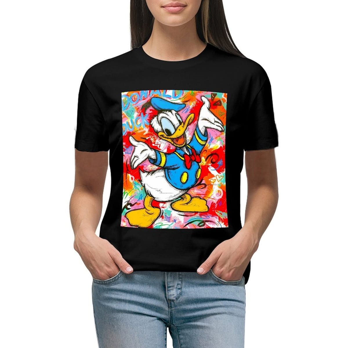 Fashion Disney Donald Duck T-shirt Y2k Women's Clothing Summer Casual Kawaii T Shirts Clothes