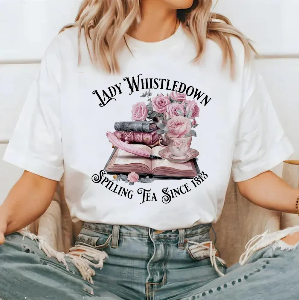 Women's Short Sleeved Printed Summer Fashion Women's Beautiful Printed T-Shirt Sweet and Versatile Women's Letter Pattern T-Shir