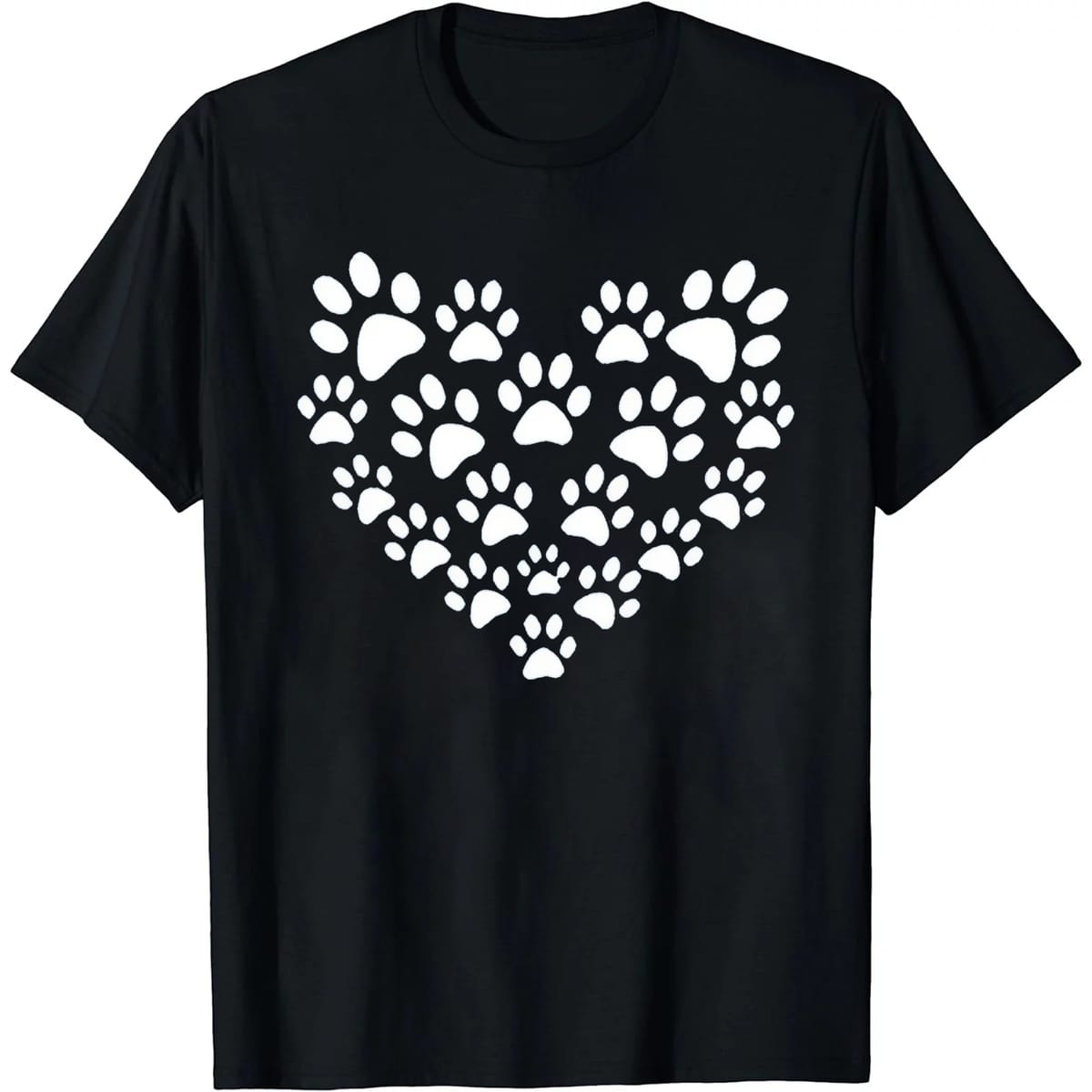 Summer Women's Cute Dog footprint heart Print 3D TShirt Short Sleeve Fashion Casual Kawaii T-shirt For Woman Harajuku Female tee