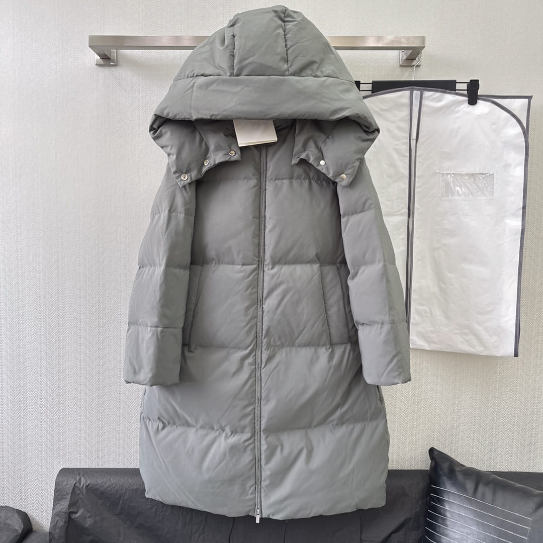 Women's Clothing simple hooded long down coat Winter New 102