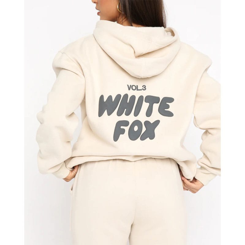 Women's hoodies sets 2024 Spring Fleeced Letters Printing Loose Hooded Two Piece Sweatpants Jogger Pants Set Sweatsuit Tracksuit