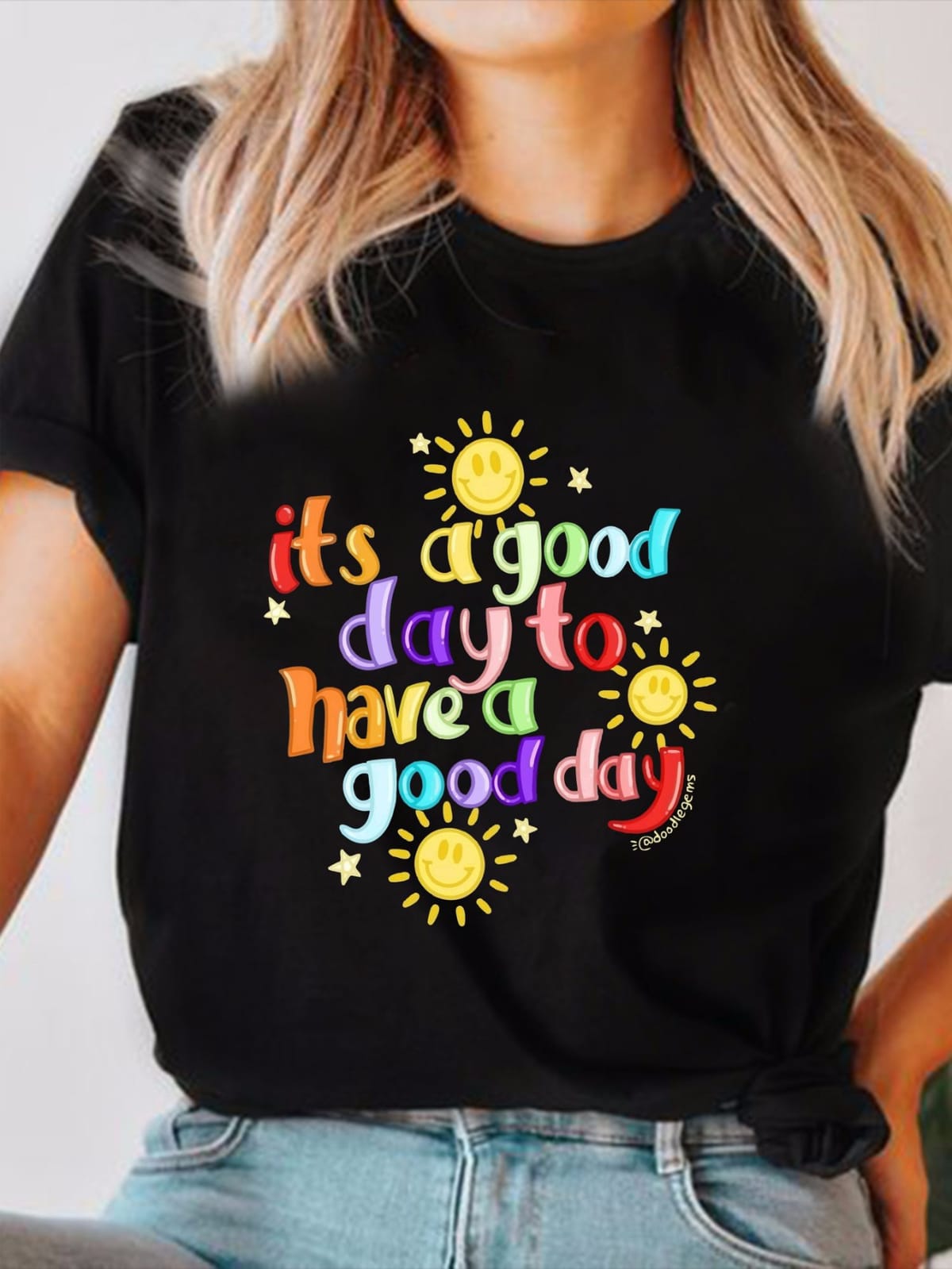Letter Print T-shirt, Short Sleeve Crew Neck Casual Top For Summer & Spring, Women's Clothing
