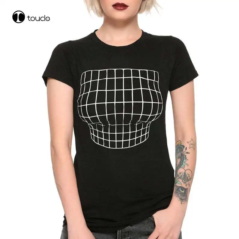 Big Boobs' Funny Optical Illusion T-Shirt, 100% Cotton Tee, Men'S Women'S Sizes Custom Aldult Teen Unisex Digital Printing