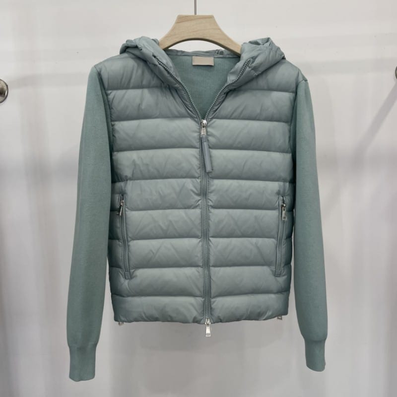 Women's Clothing Hooded knitted patchwork down jacket Winter New  NO.3
