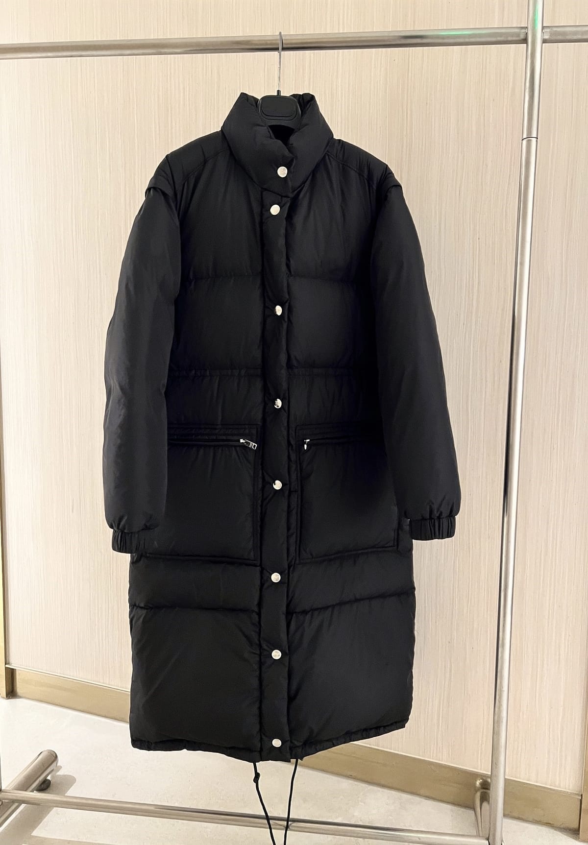 Women's Clothing High quality stand collar zipper pocket waist length down jacket Winter New