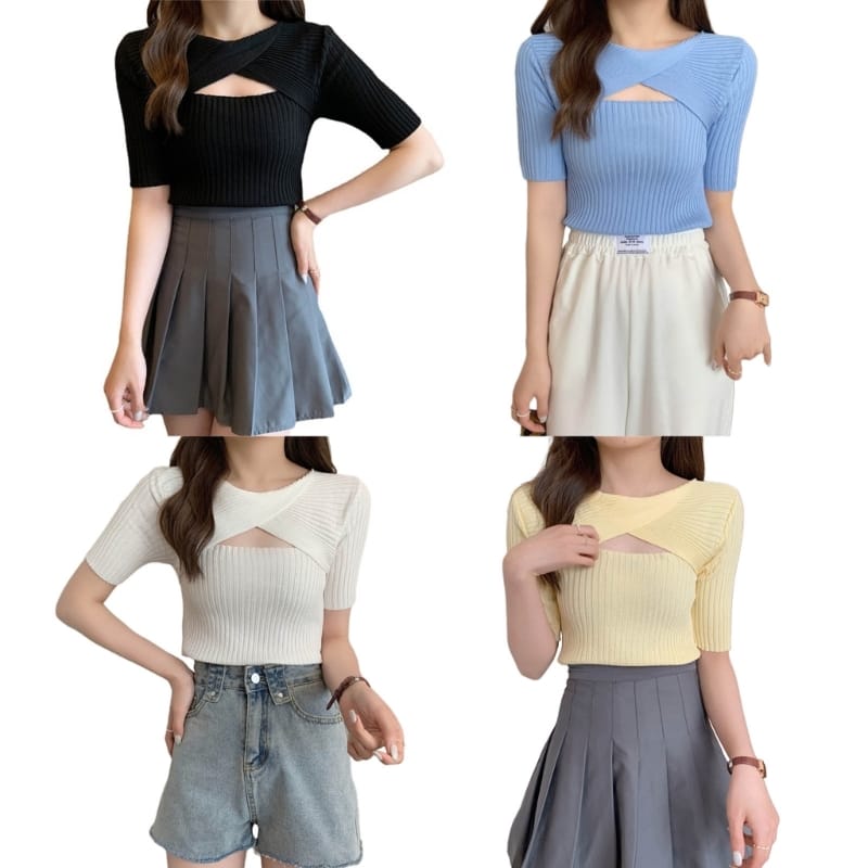 Women's Casual Shirt Hollow out Knitted Blouses Tops Suitable for Any Occasion Dropship