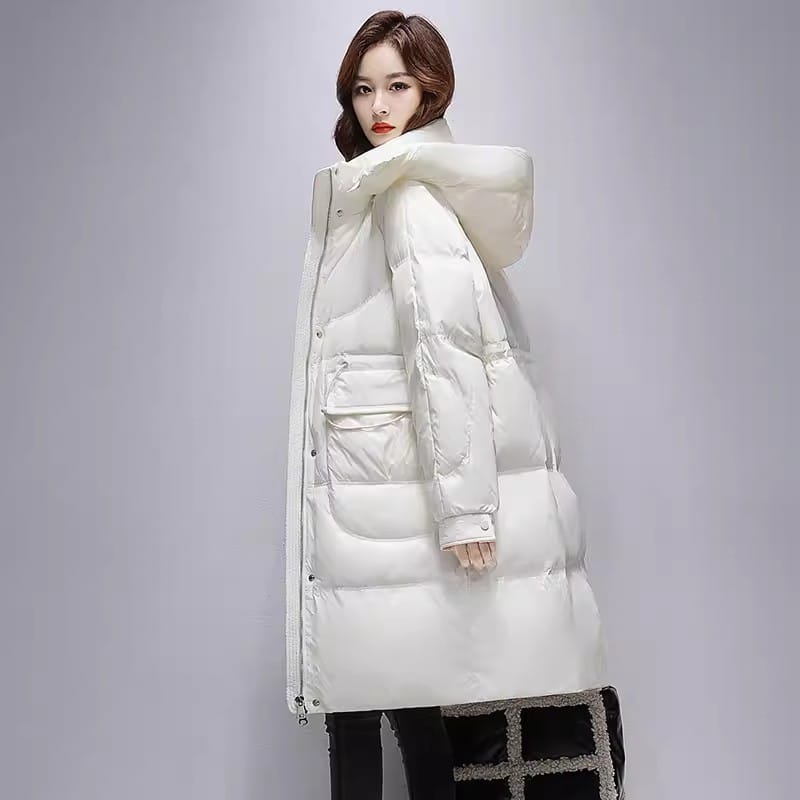 Thicken Down Parka Snow Jacket Women's Clothing 2023 Winter New Hooded White duck down Coat Korean Loose Warm Overcoat Female