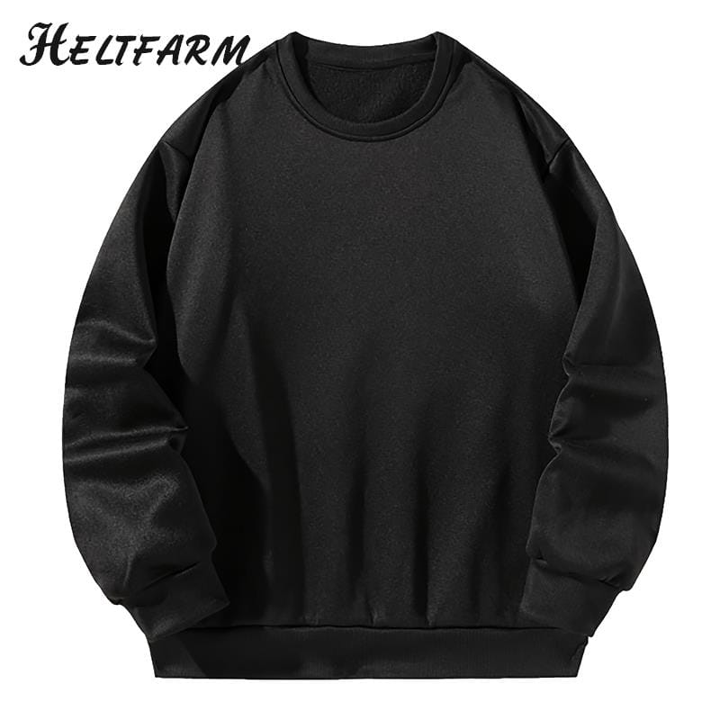 Drop Shoulder Solid Color Women's Sweatshirt Round Neck Long Sleeve Loose Casual Sweatshirt