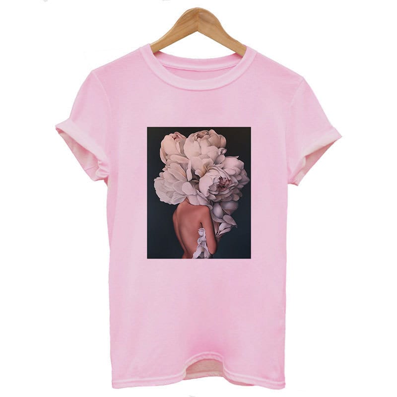 Summer Europe and The United States New Fashion Creative Interesting Pattern Printed Women's Casual T-shirt Short Sleeve