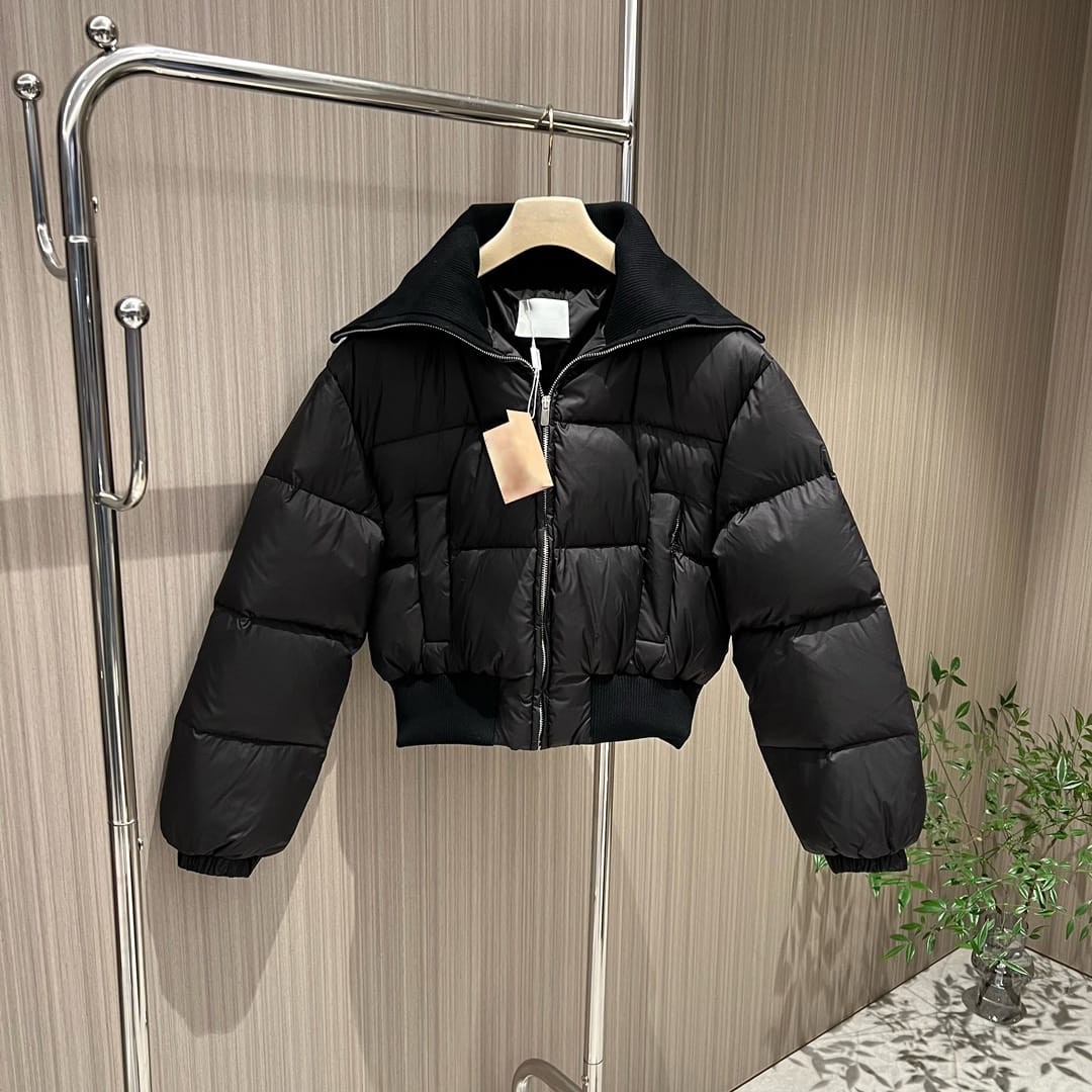 Women's Clothing sweet age-reducing Ribbed down jacket with large lapel neck and high neck  Winter New