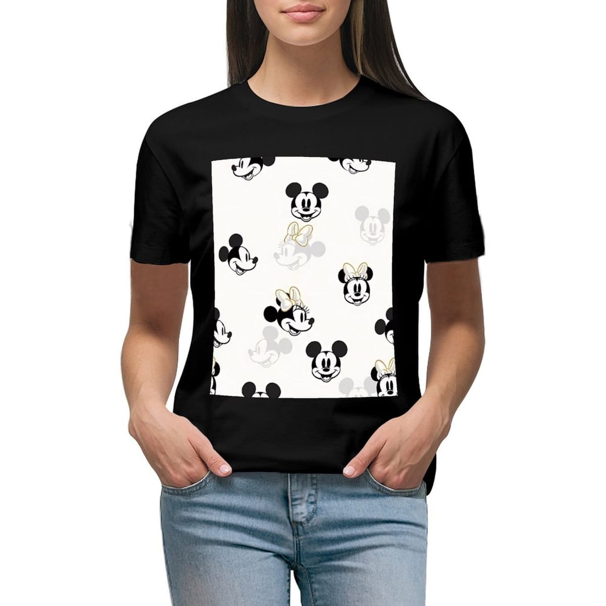 Fashion Disney Mickey Mouse T-shirt Y2k Women's Clothing Summer Casual Kawaii T Shirts Clothes