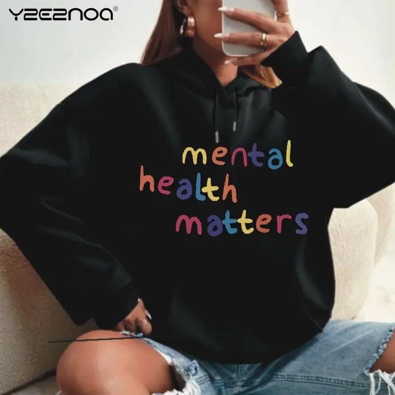 1pc Women's Long Sleeve Sweatshirt Casual Loose Fit Pullover Print Hoodies Fleece Fall Tops With Pocket Autumn Winter