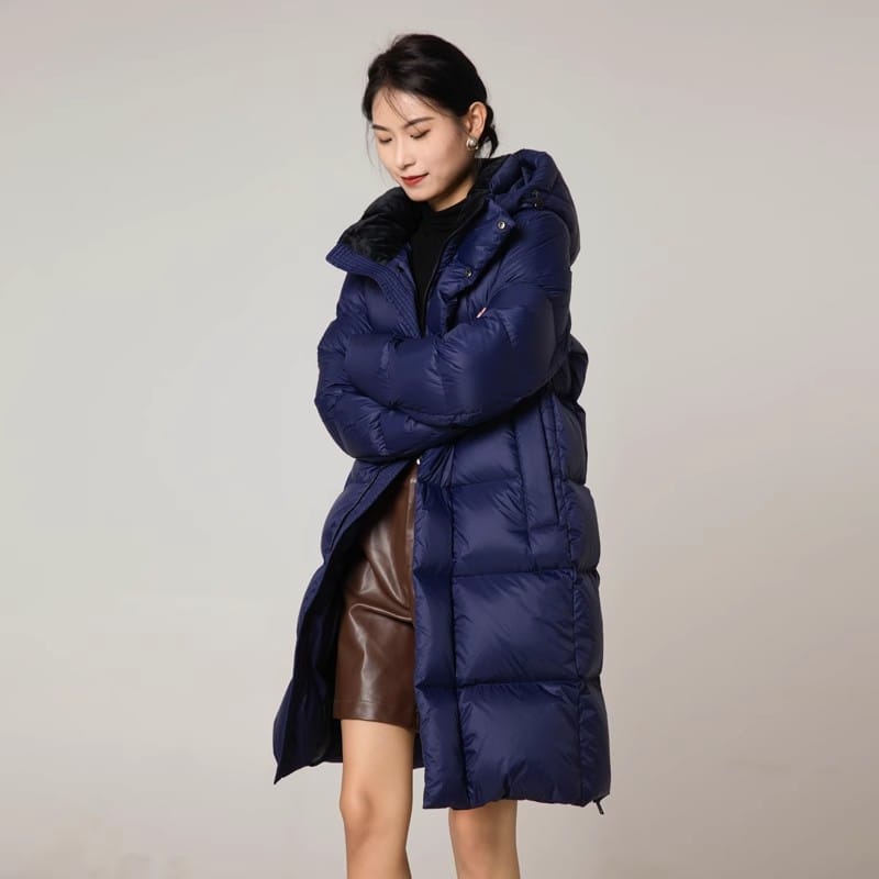 High quality 95 White Goose Down Hooded Coat Women's Clothing 2023 Winter New Thicken Parka Windproof Female Long Down Overcoat