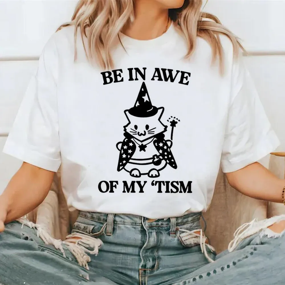 Summer Watercolor Cute Casual Cartoon Cat Short Sleeve Women's Fashion Beautiful Printed Beautiful T-Shirt Top Pattern T-Shirt