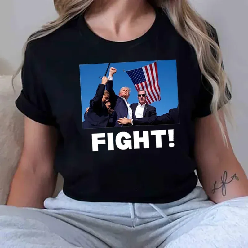 Fashion Fighting Women's T-shirt Short Sleeve Tee Shirt Female Top Funny 2024 Summer Printed Graphic T Shirts Tops Y2k Clothes