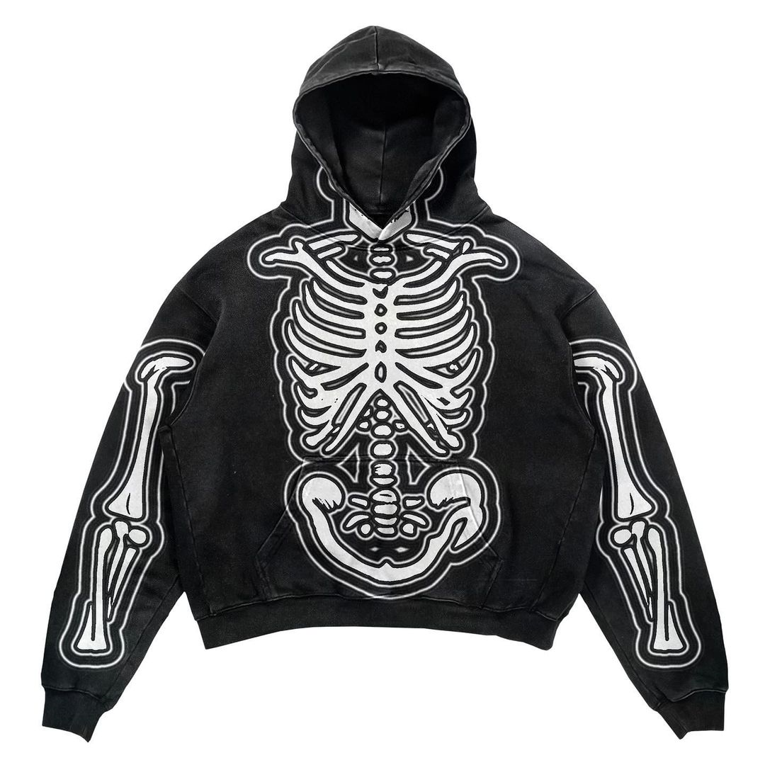 Y2K Women's Clothing Sweatshirt Long sleeved Pullover Handdrawn Pattern Print Tops Oversize Streetwear Casual Kpop vintage news