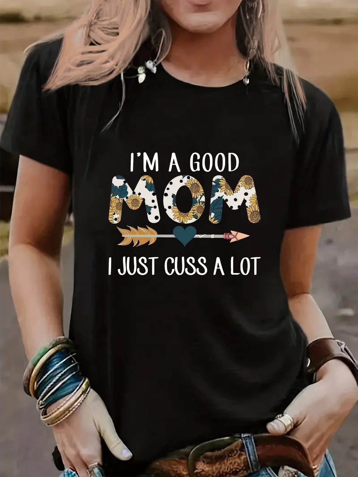 I Am A Good Mother I Just Cursed A Lot - Standard Women's T-Shirt Casual Comfortable Round Neck Top 2024 New Model