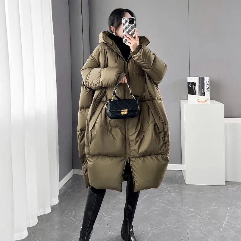 Winter Down Jacket Women's Casual Clothing 2023 New Fashion Loose Ladies Hooded White duck down Coat Female Warm Parkas Overcoat