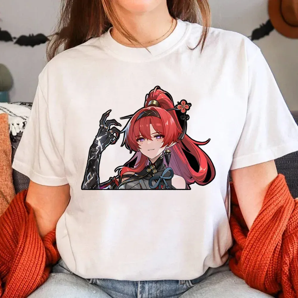 Wuthering Waves Women's Clothes Manga Anime Short Sleeve Tee Shirt Female Fashion Hot Game Print T-shirt Y2k Tops Streetwear