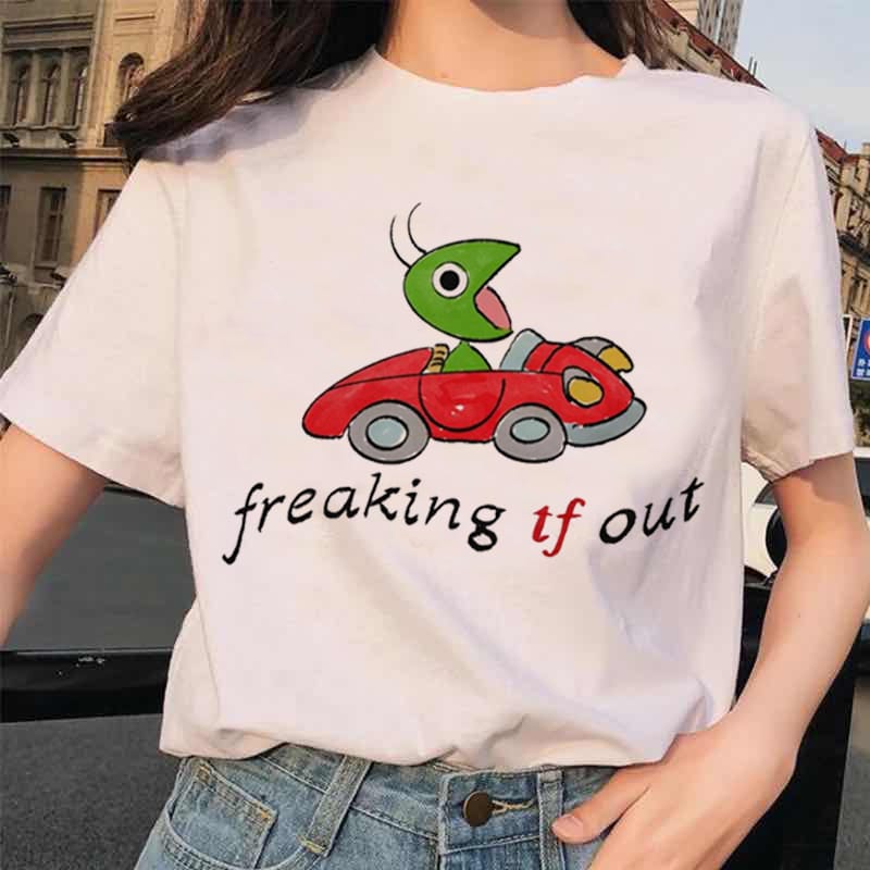 Cartoon T-Shirt Women's Clothing Harajuku T-Shirt Girls 2000s Clothing Top Women's Short Sleeved O-Neck Cute Style T-Shirt.