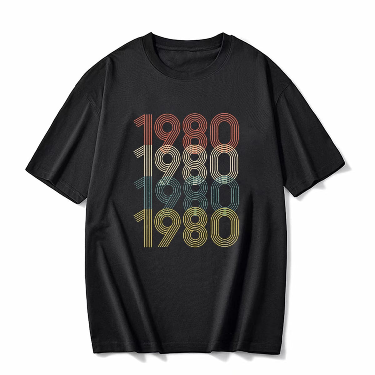Birthday Short-sleeved T-shirt Digital Print 1980-1989 Pattern Birthday Gift for Men and Women's Tops Europe and United States