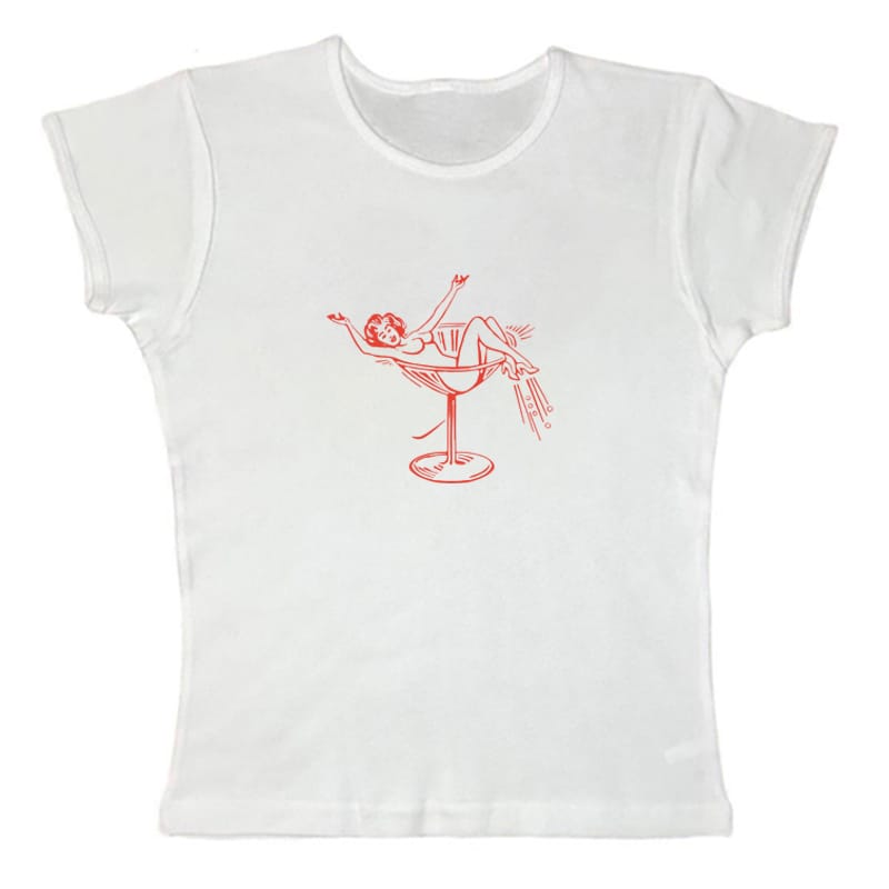 Y2K women's summer high street printed baby T-shirt women's Harajuku Y2K cut top casual chic aesthetic short sleeved Emo Girl